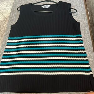 Exclusively Misook Sleeveless Tank Top Shell- Round neck